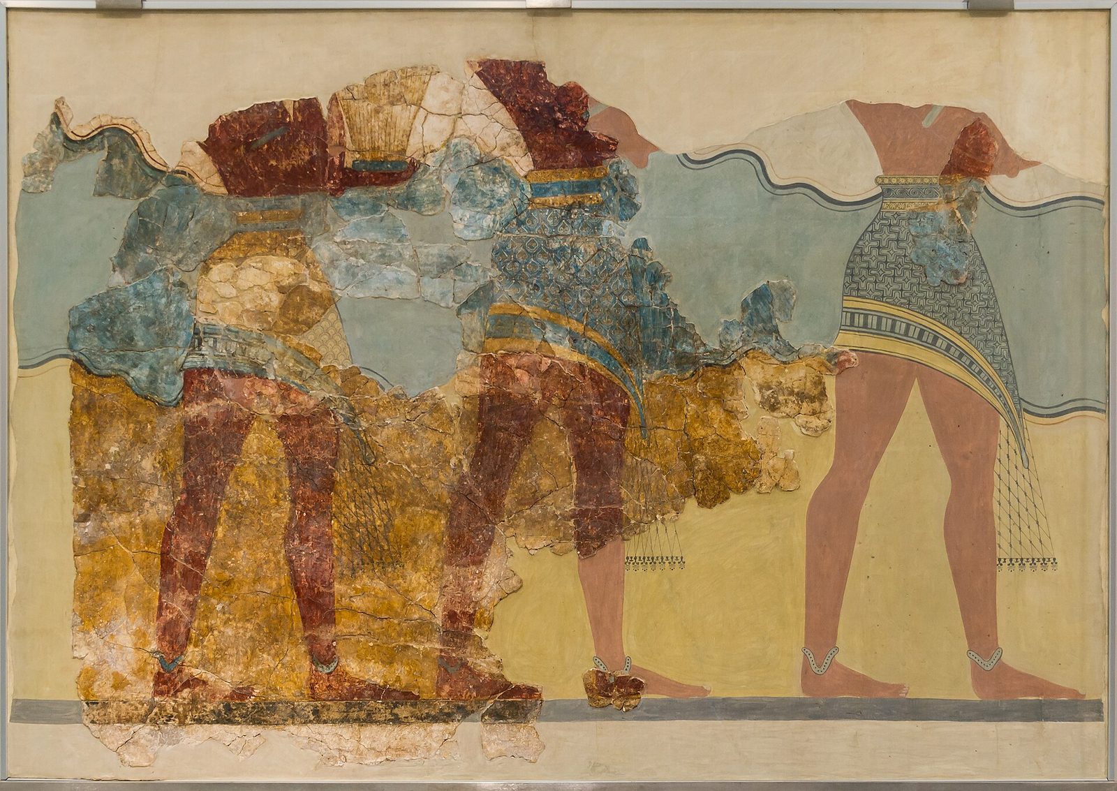 Processionsfresken i Arkeologiska museet i Heraklion